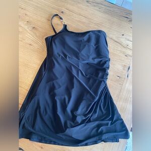 Beyond Black Ruched One Shoulder Swim One Piece‎ Women’s 16 Preloved